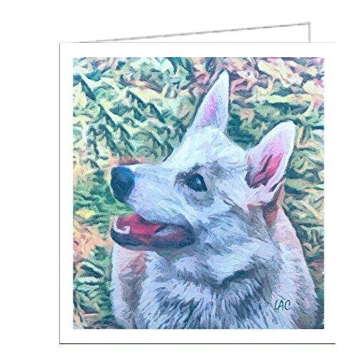 Norwegian Buhund - &#39;Odin&#39; - Set of 6 blank notecards and envelopes by Doggylips