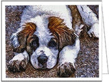 Saint Bernard &#39;SonTuc&#39; Set of 6 Blank Notecards and Envelopes by Doggylips