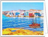 Hellenic Isle (Greece) - Set of 6 Blank Notecards by Doggylips