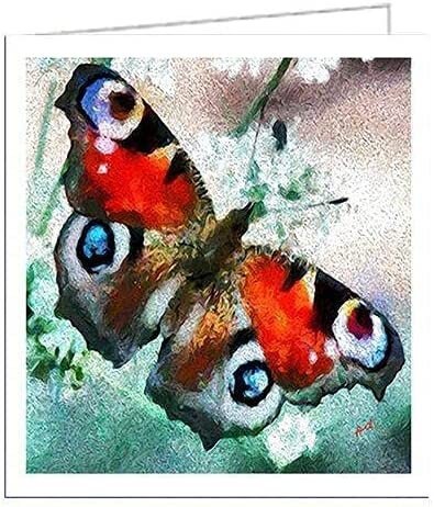 Ann Butterfly #1- Set of 6 Notecards by Doggylips