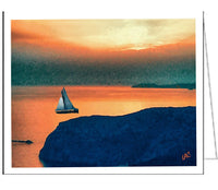 Kastro (Greece) Sunset Fine Art Notecards - Set of 6
