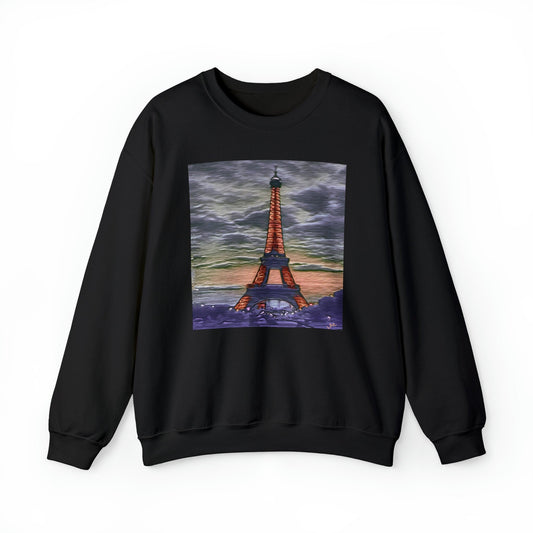 Eiffel Tower Sunset - Unisex 50/50 Crewneck Sweatshirt
