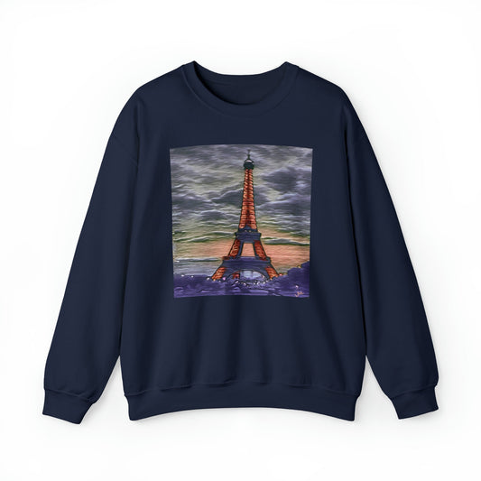 Eiffel Tower Sunset - Unisex 50/50 Crewneck Sweatshirt