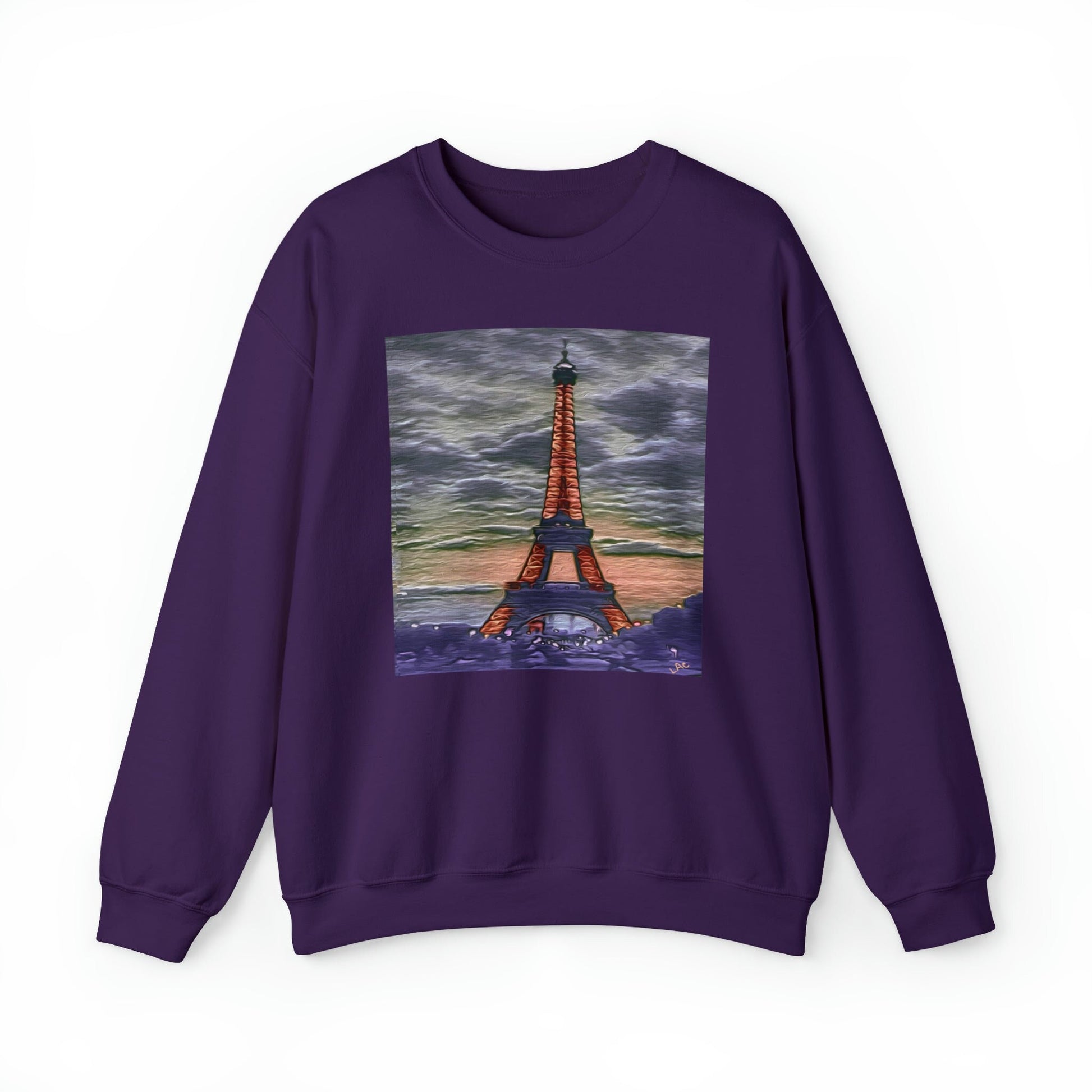 Eiffel Tower Sunset - Unisex 50/50 Crewneck Sweatshirt