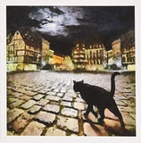 Night Cat - On The Prowl - Set of 6 Notecards by Doggylips